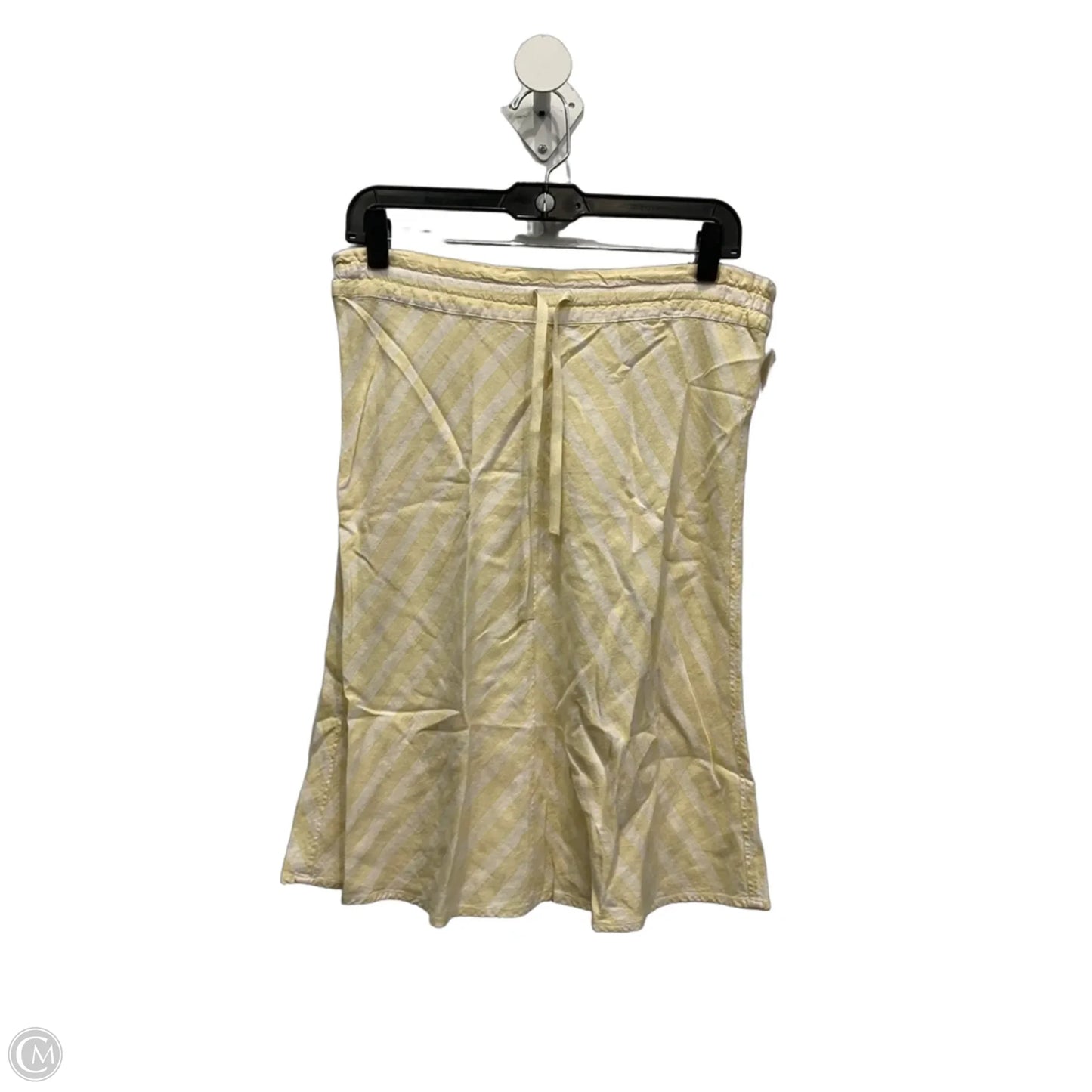 Skirt Midi By H&m In White & Yellow, Size: 4