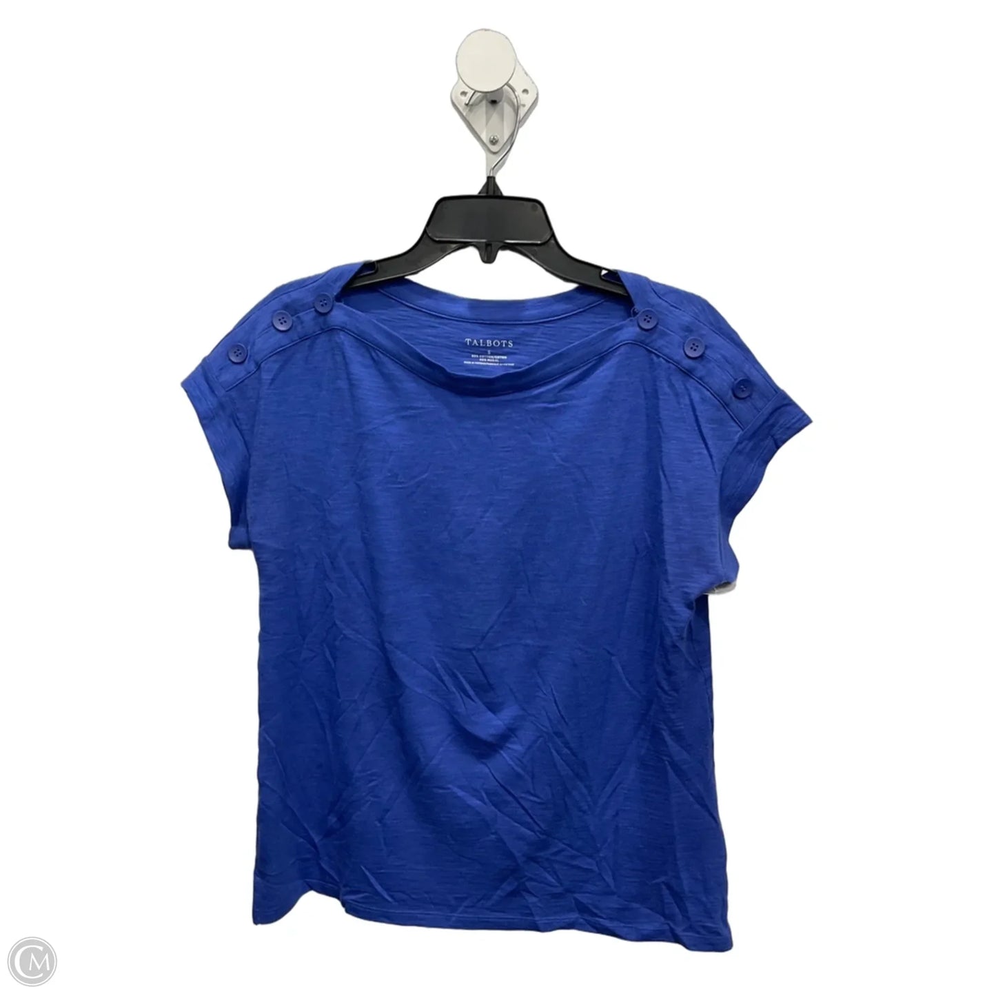 Top Short Sleeve By Talbots In Blue, Size: S