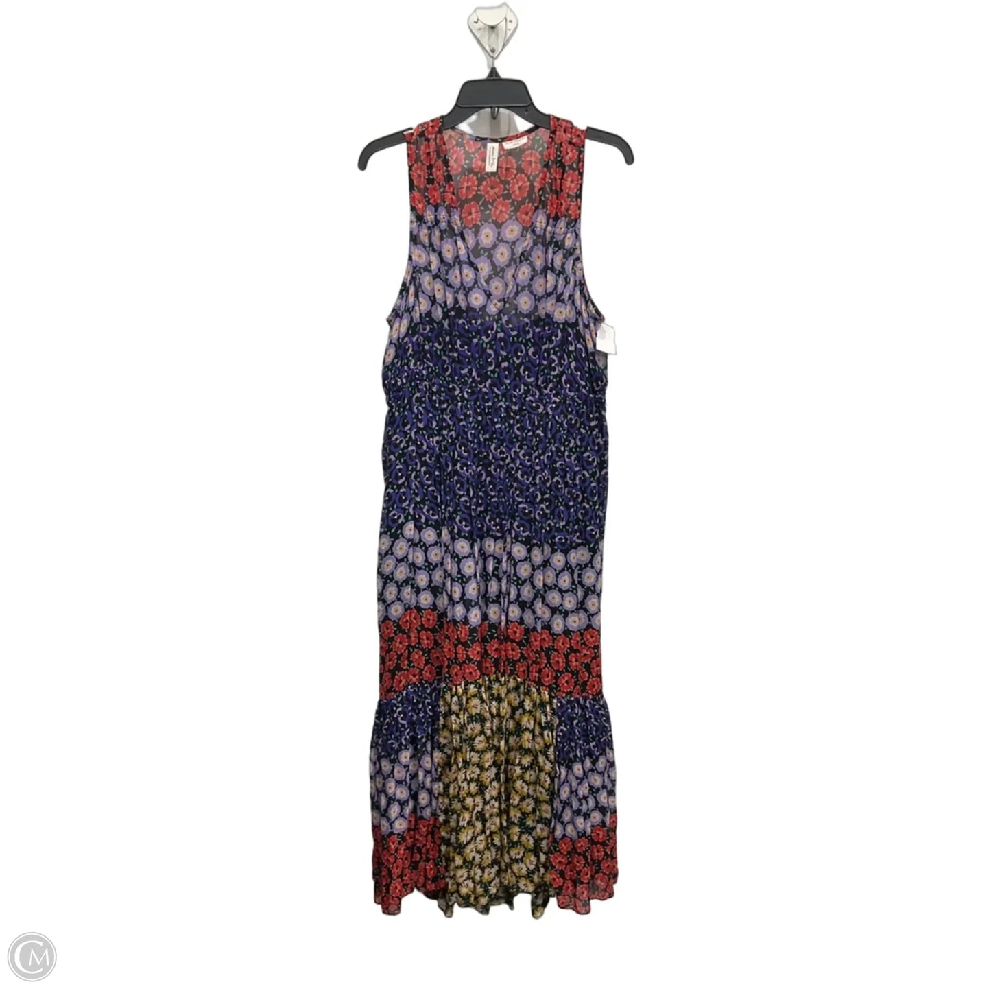 Dress Casual Maxi By Anthropologie In Purple & Yellow, Size: L