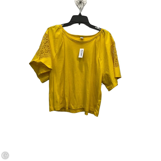 Top Short Sleeve By Old Navy In Yellow, Size: L