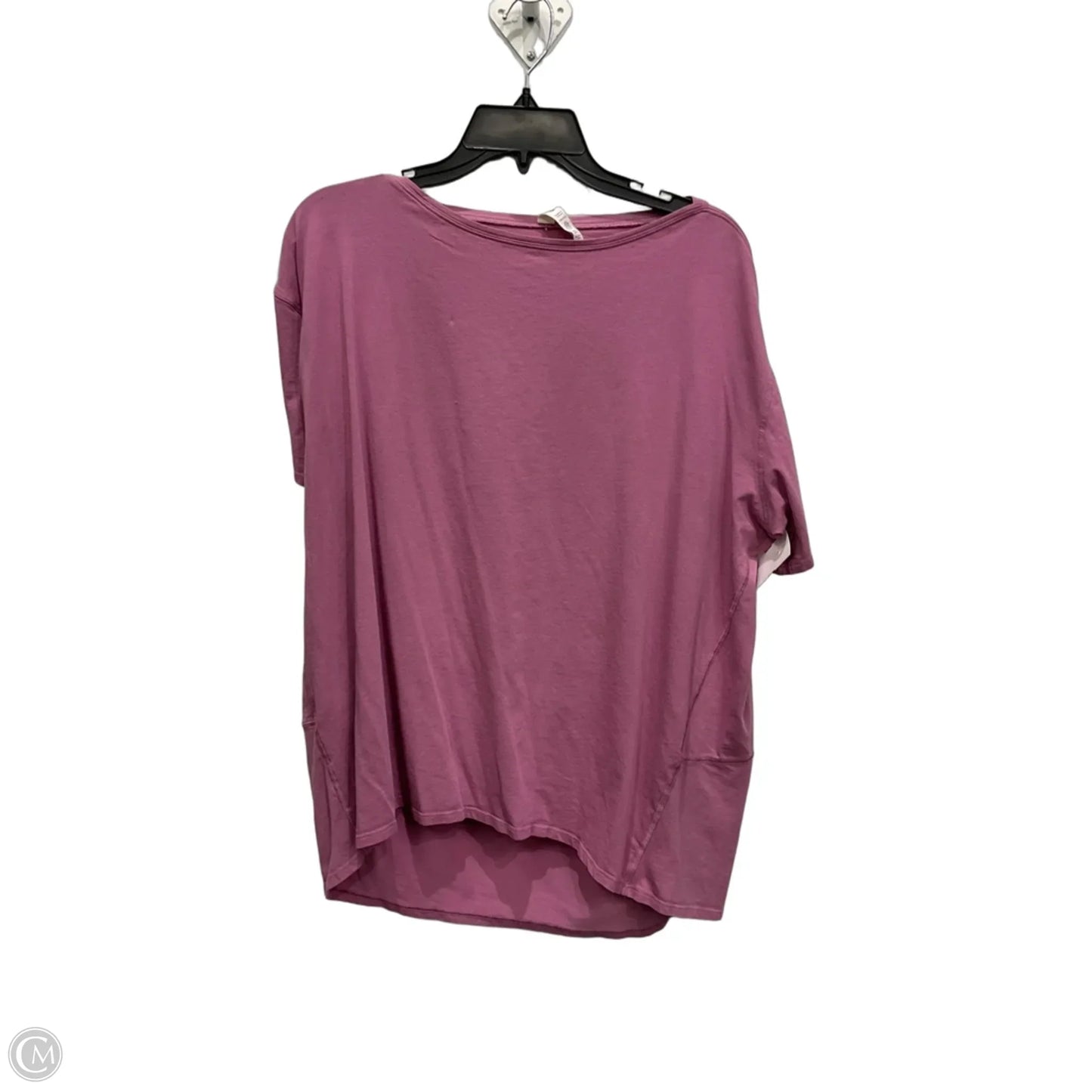Athletic Top Short Sleeve By Lululemon In Purple, Size: L