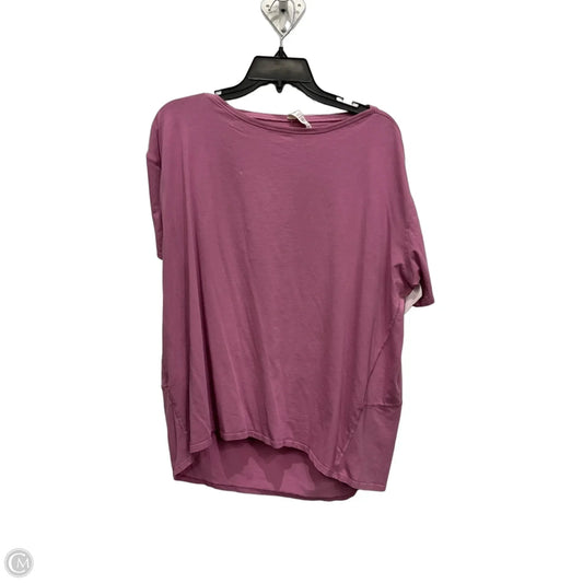 Athletic Top Short Sleeve By Lululemon In Purple, Size: L