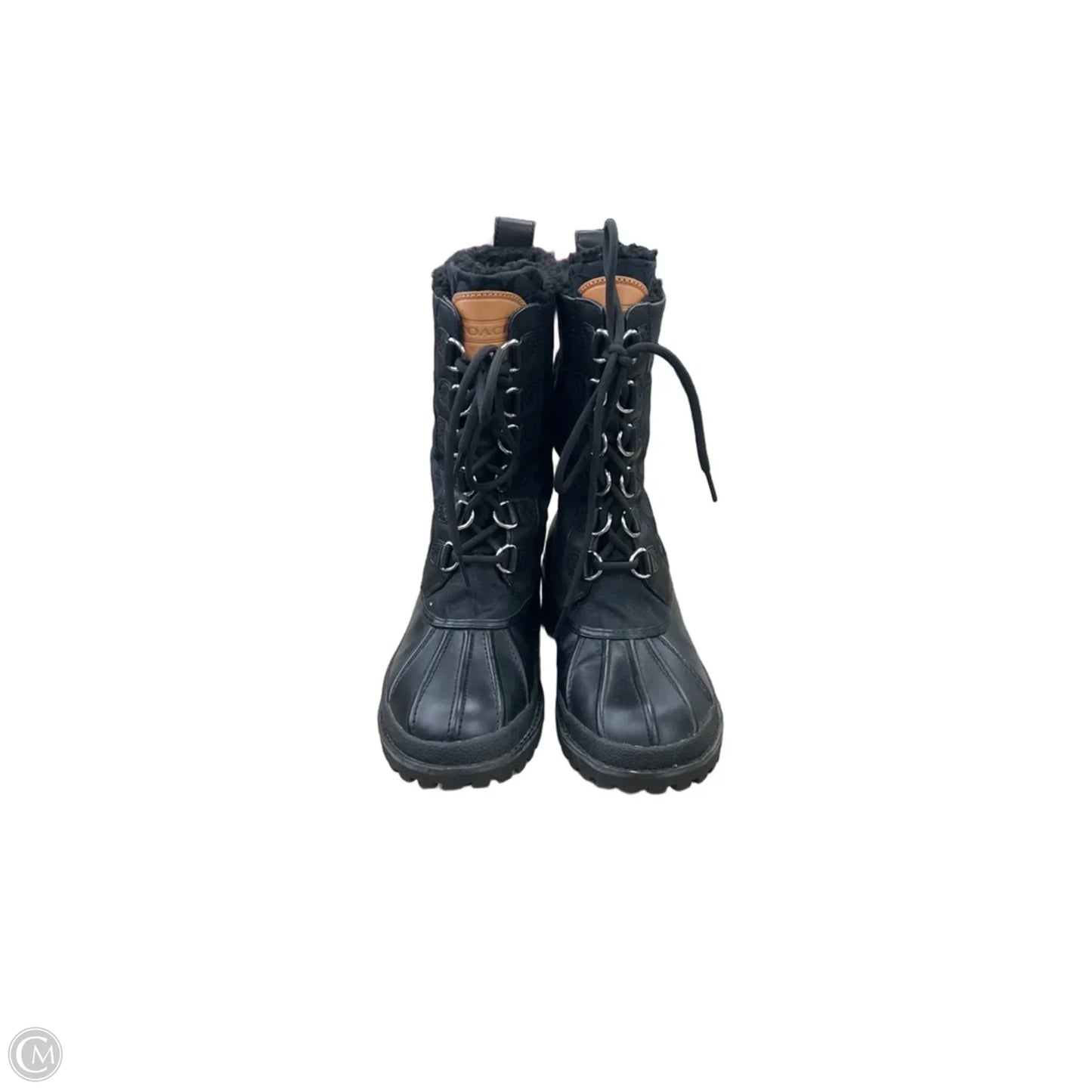 Boots Designer By Coach In Black, Size: 8