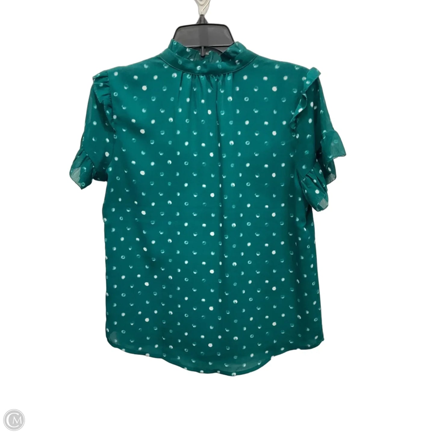 Top Short Sleeve By J. Crew In Green & White, Size: Xs
