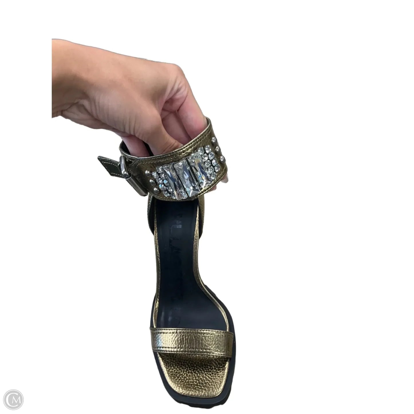Shoes Designer By Karl Lagerfeld In Gold, Size: 8