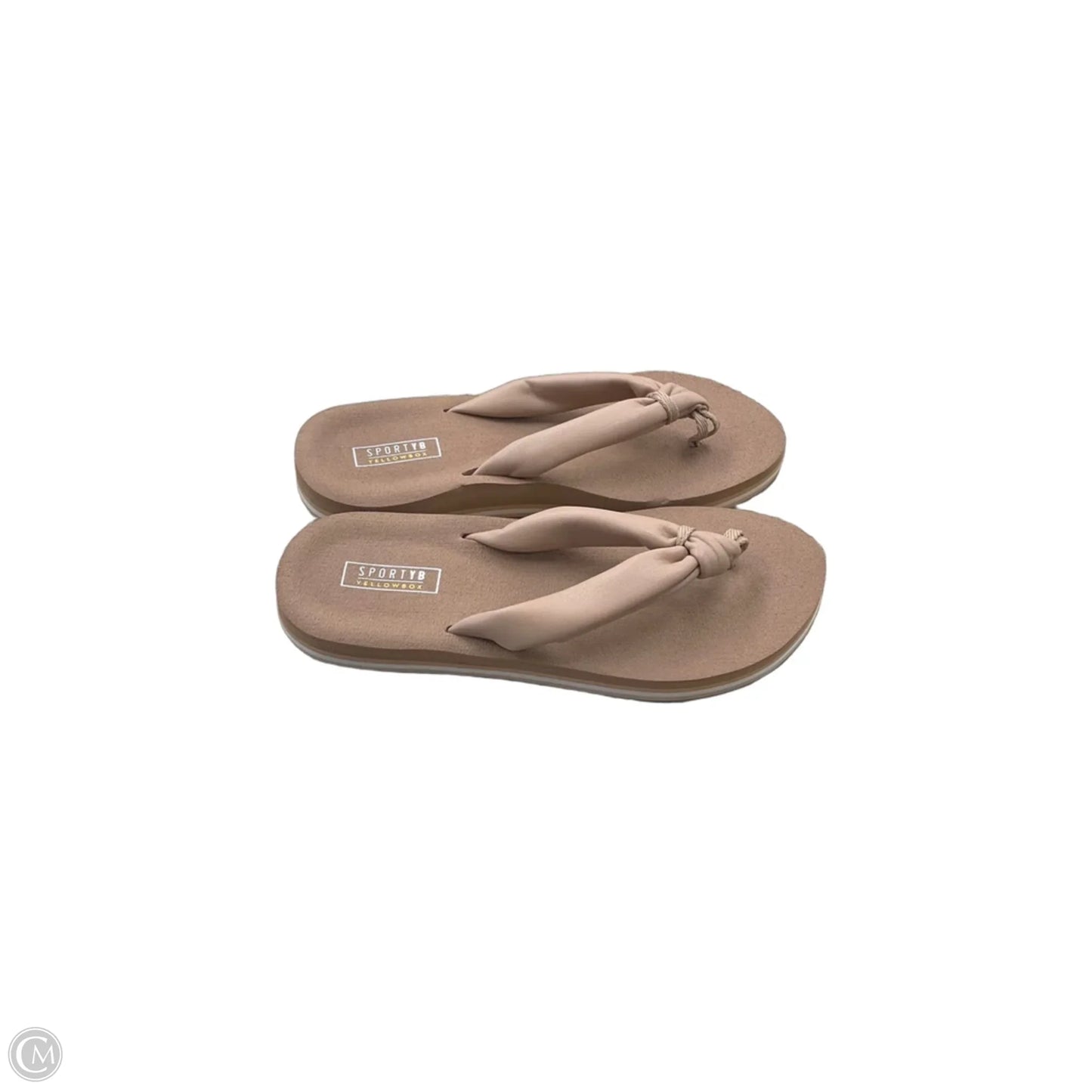 Sandals Flip Flops By Clothes Mentor In Brown, Size: 7.5