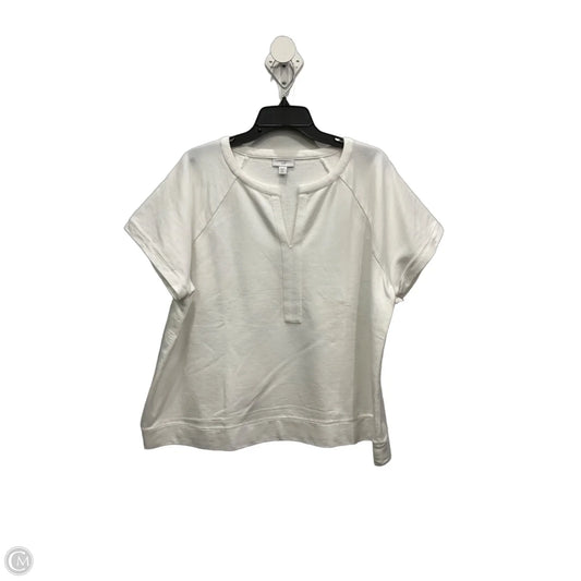 Top Short Sleeve Basic By J. Jill In White, Size: Xl