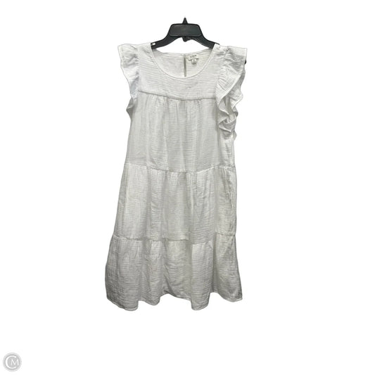 Dress Casual Midi By J. Crew In White, Size: M