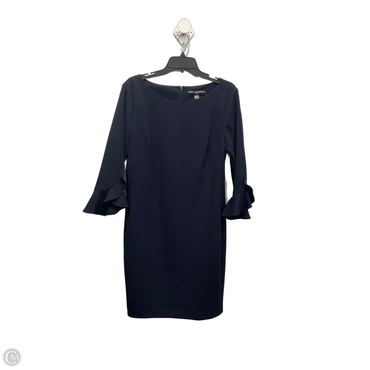 Dress Designer By Karl Lagerfeld In Navy, Size: L
