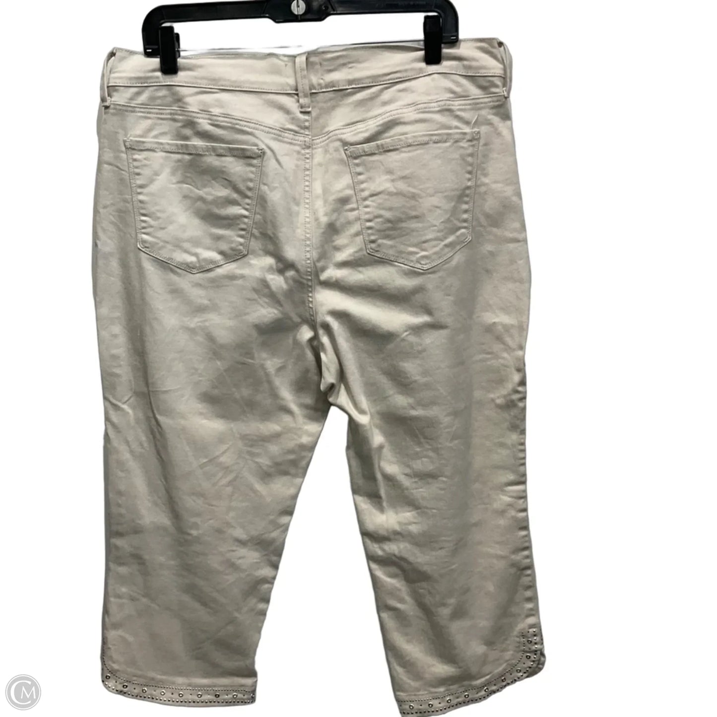 Pants Cropped By Not Your Daughters Jeans In Tan, Size: 16