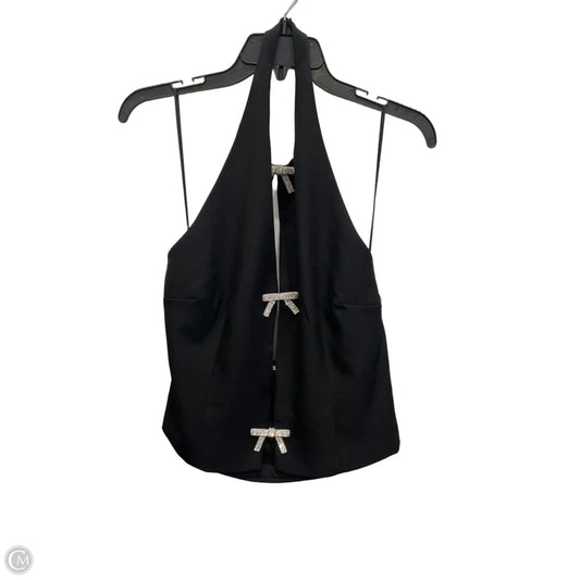 Top Sleeveless By Steve Madden In Black & Silver, Size: M
