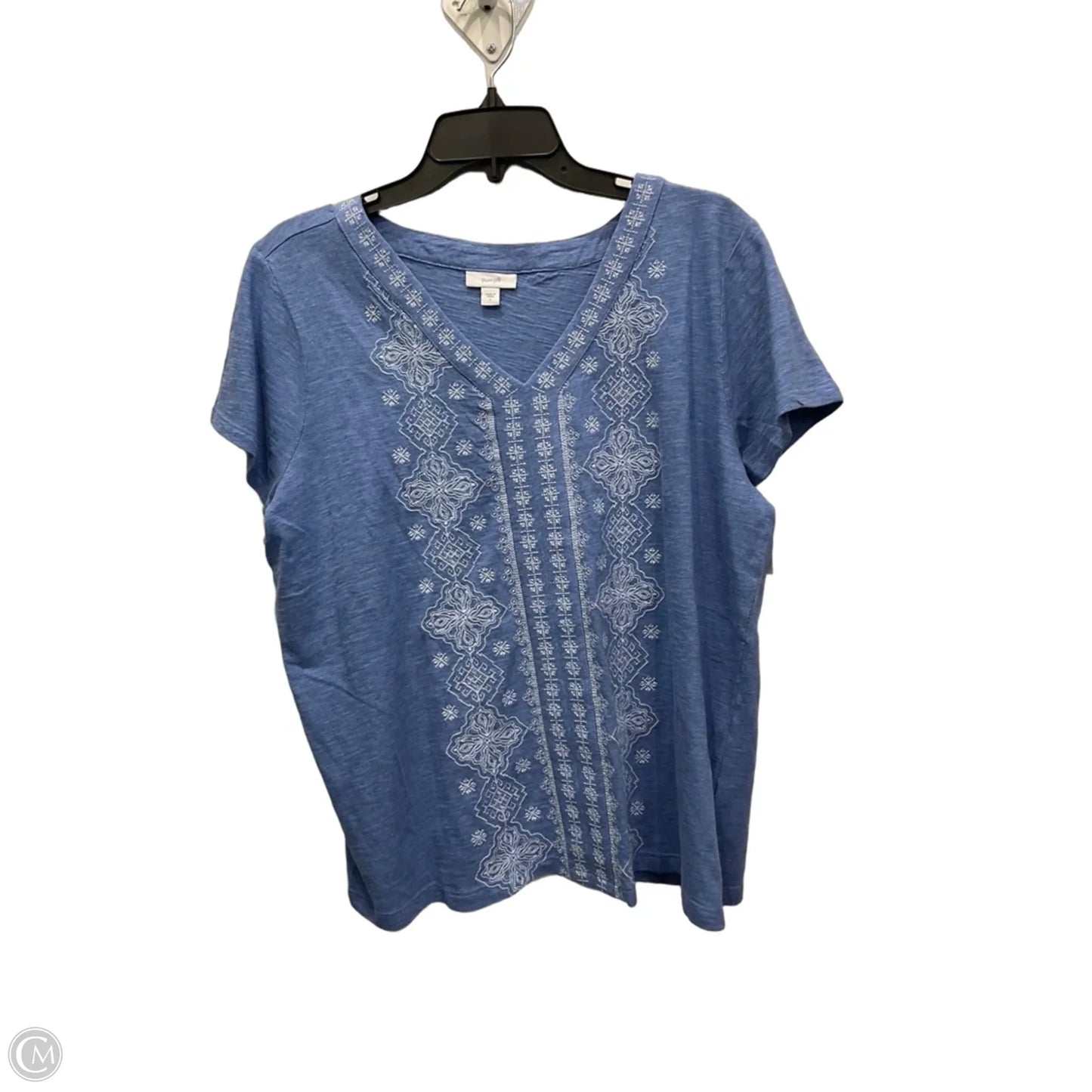 Top Short Sleeve By Pure Jill In Blue, Size: L