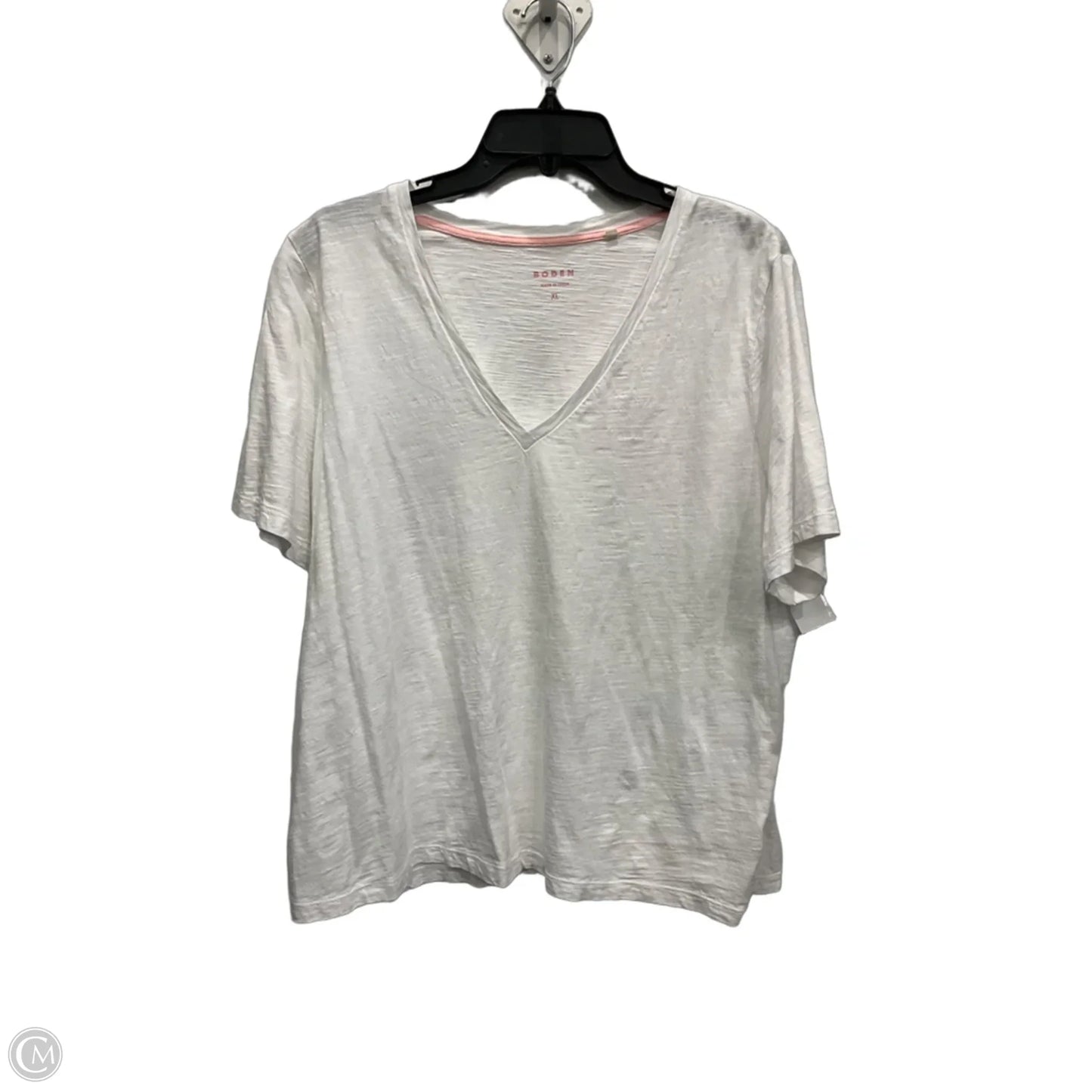 Top Short Sleeve Basic By Boden In White, Size: Xl