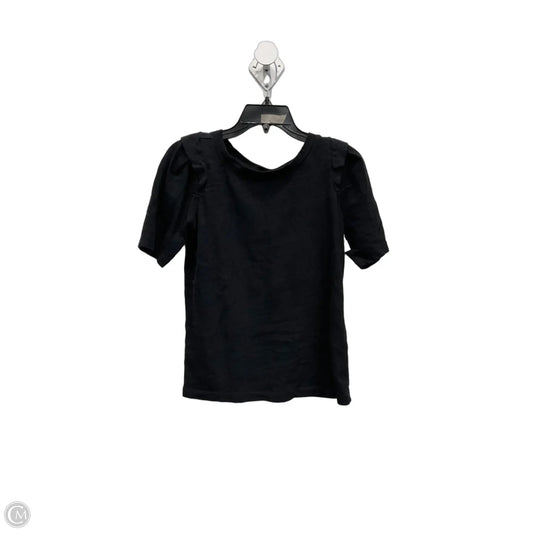 Top Short Sleeve By Loft In Black, Size: Xxs