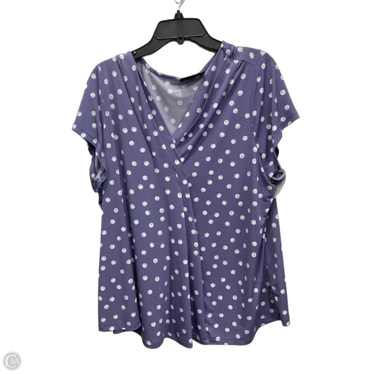 Top Short Sleeve By Lane Bryant In Purple, Size: 2x