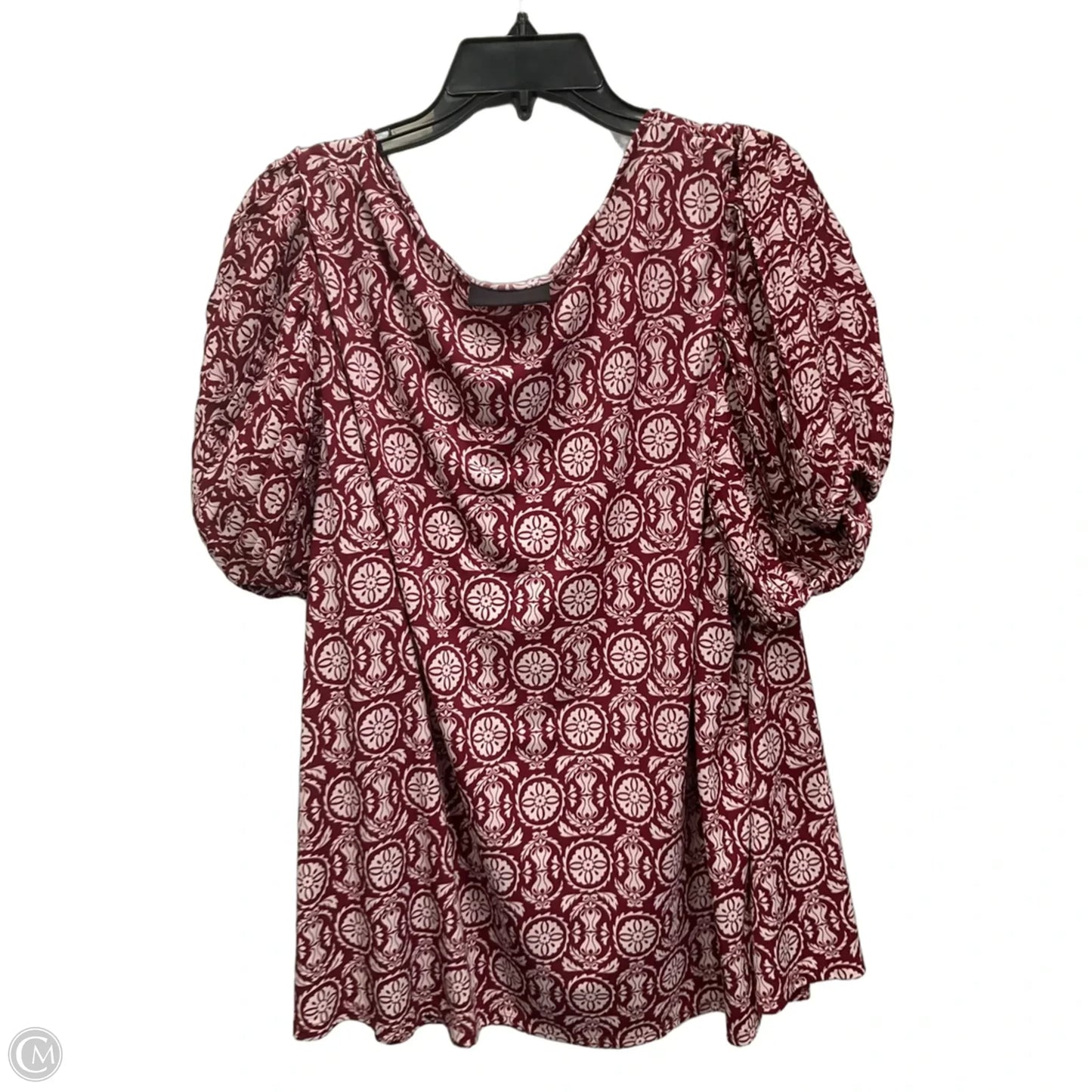 Top Short Sleeve By Lane Bryant In Red & White, Size: 2x