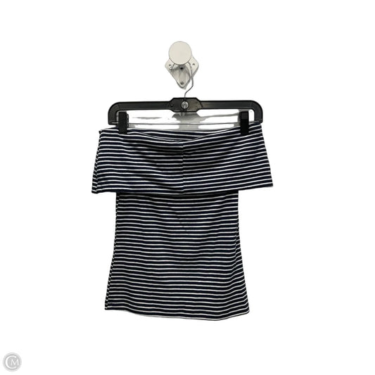 Top Sleeveless By Loft In Blue & White, Size: M
