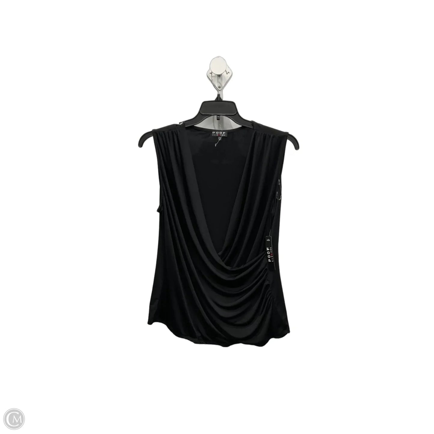 Top Sleeveless By Poof In Black, Size: 2x