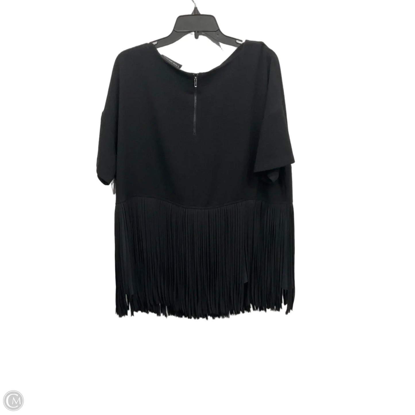 Top Short Sleeve By Lane Bryant In Black, Size: 1x