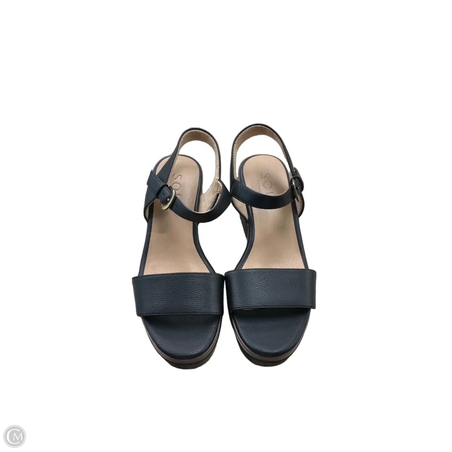 Sandals Heels Wedge By Naturalizer In Black, Size: 7.5