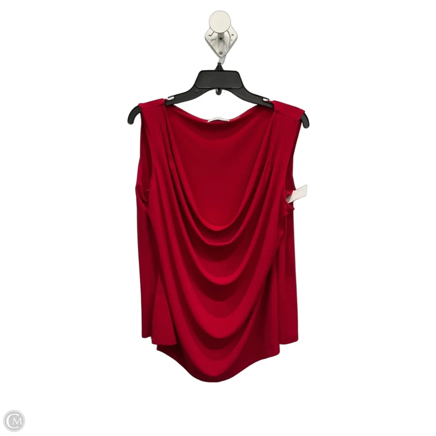 Top Sleeveless By Calvin Klein In Red, Size: 2x