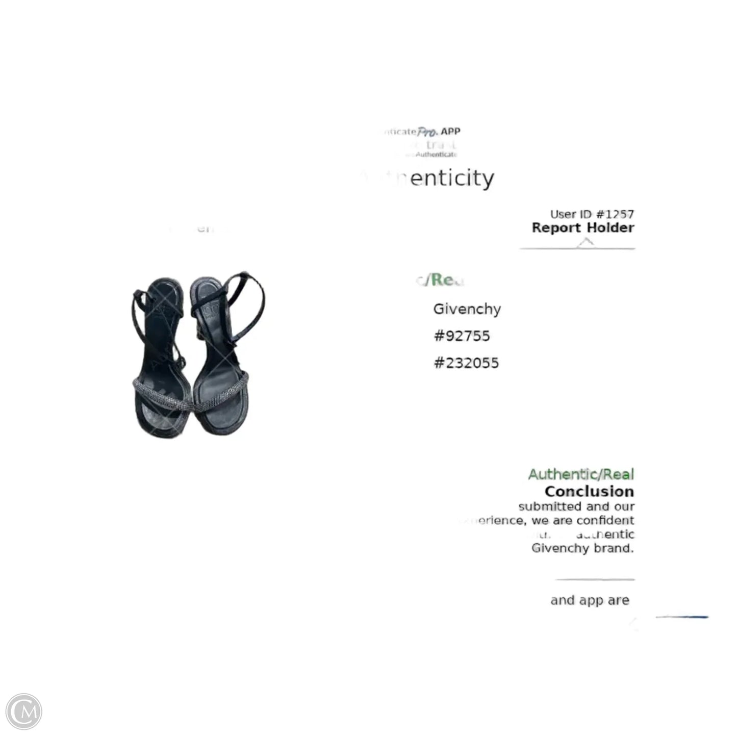Sandals Luxury Designer By Givenchy In Black, Size: 7.5