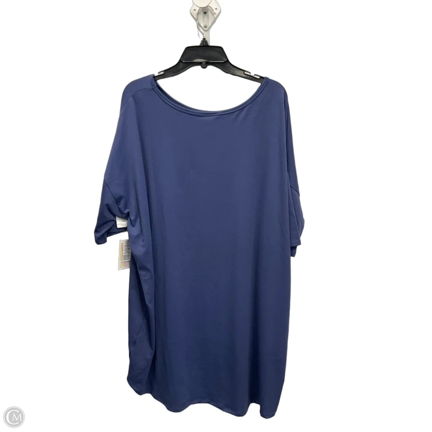Tunic Short Sleeve By Lularoe In Blue, Size: 3x
