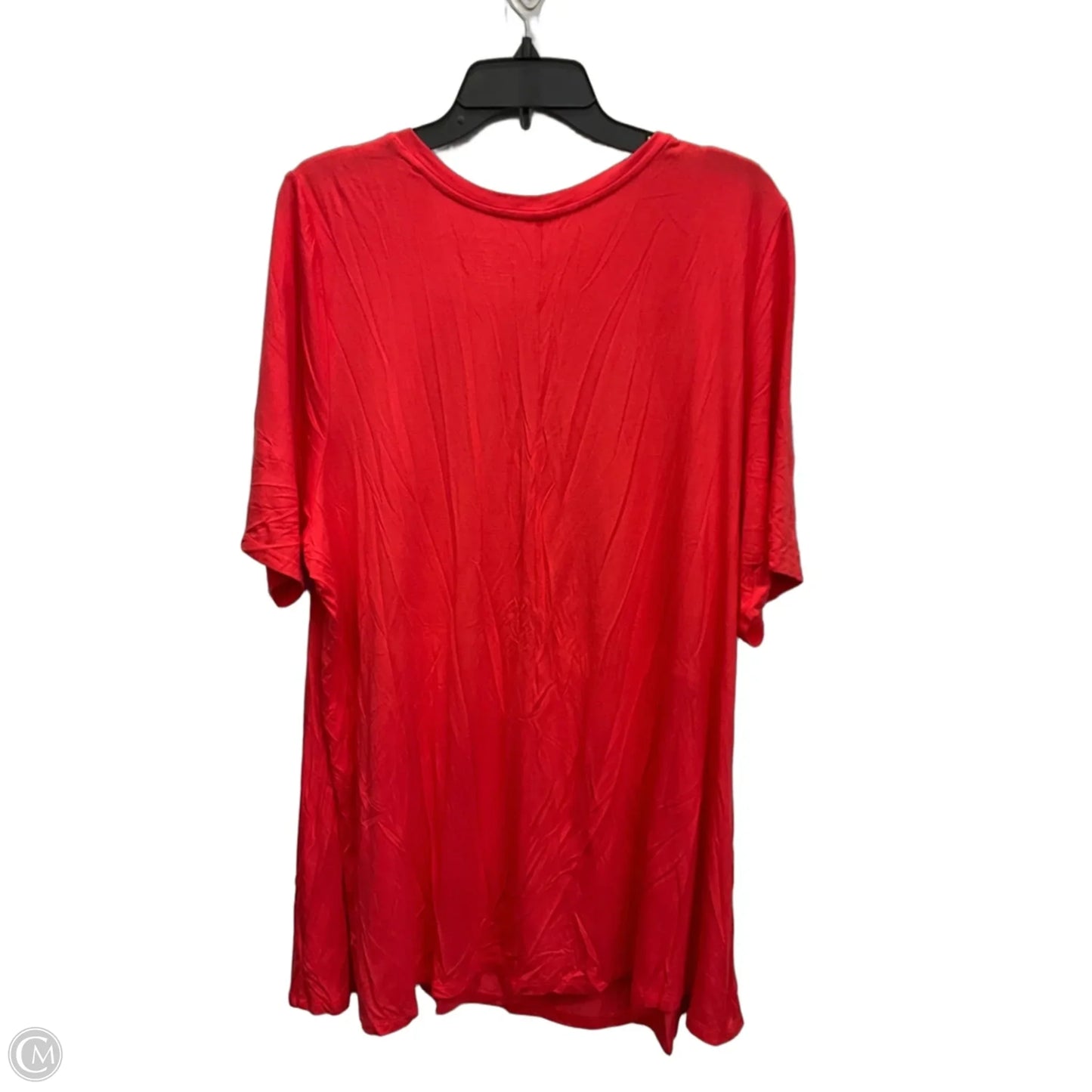 Top Short Sleeve Basic By Lane Bryant In Coral, Size: 3x