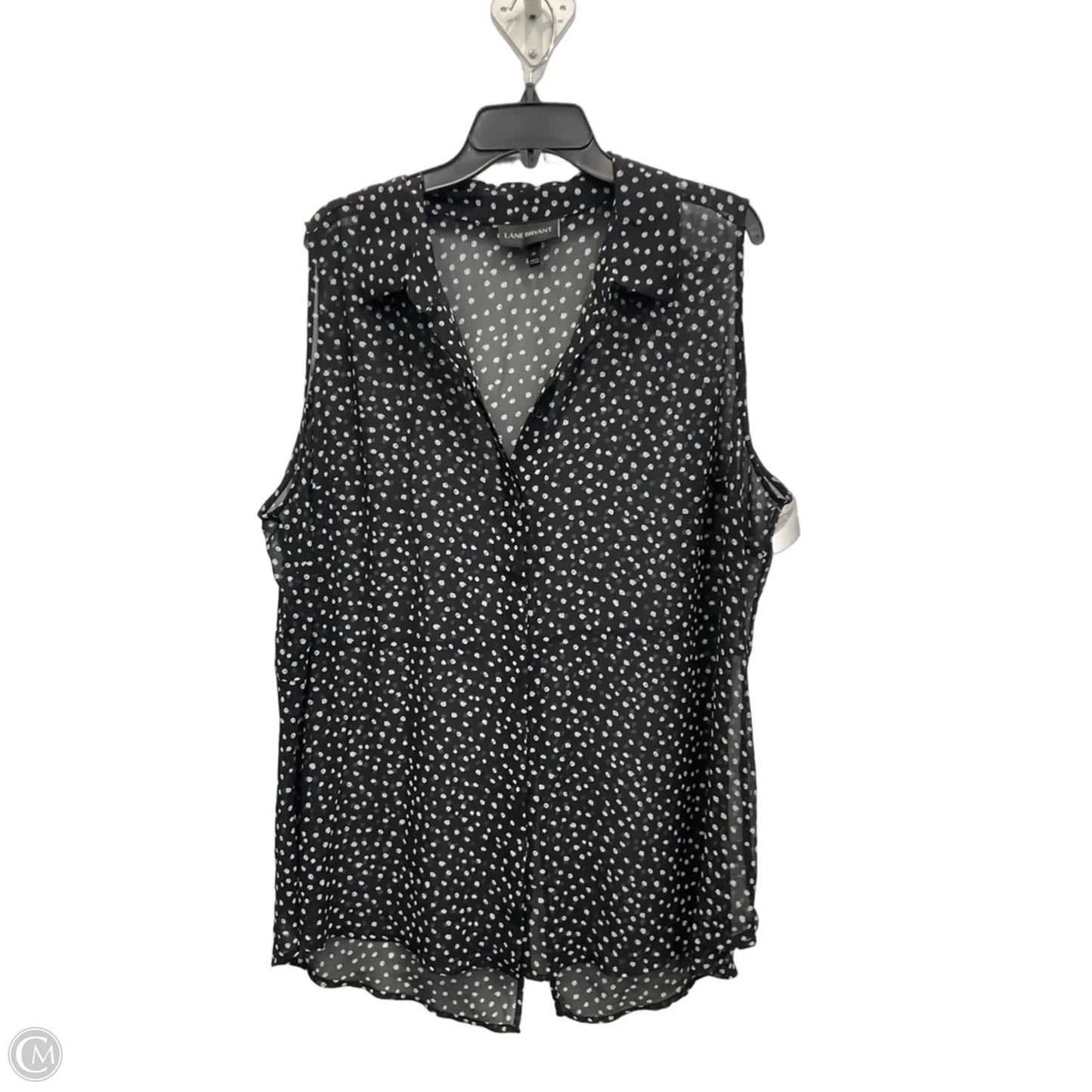 Blouse Sleeveless By Lane Bryant In Black & White, Size: 3x