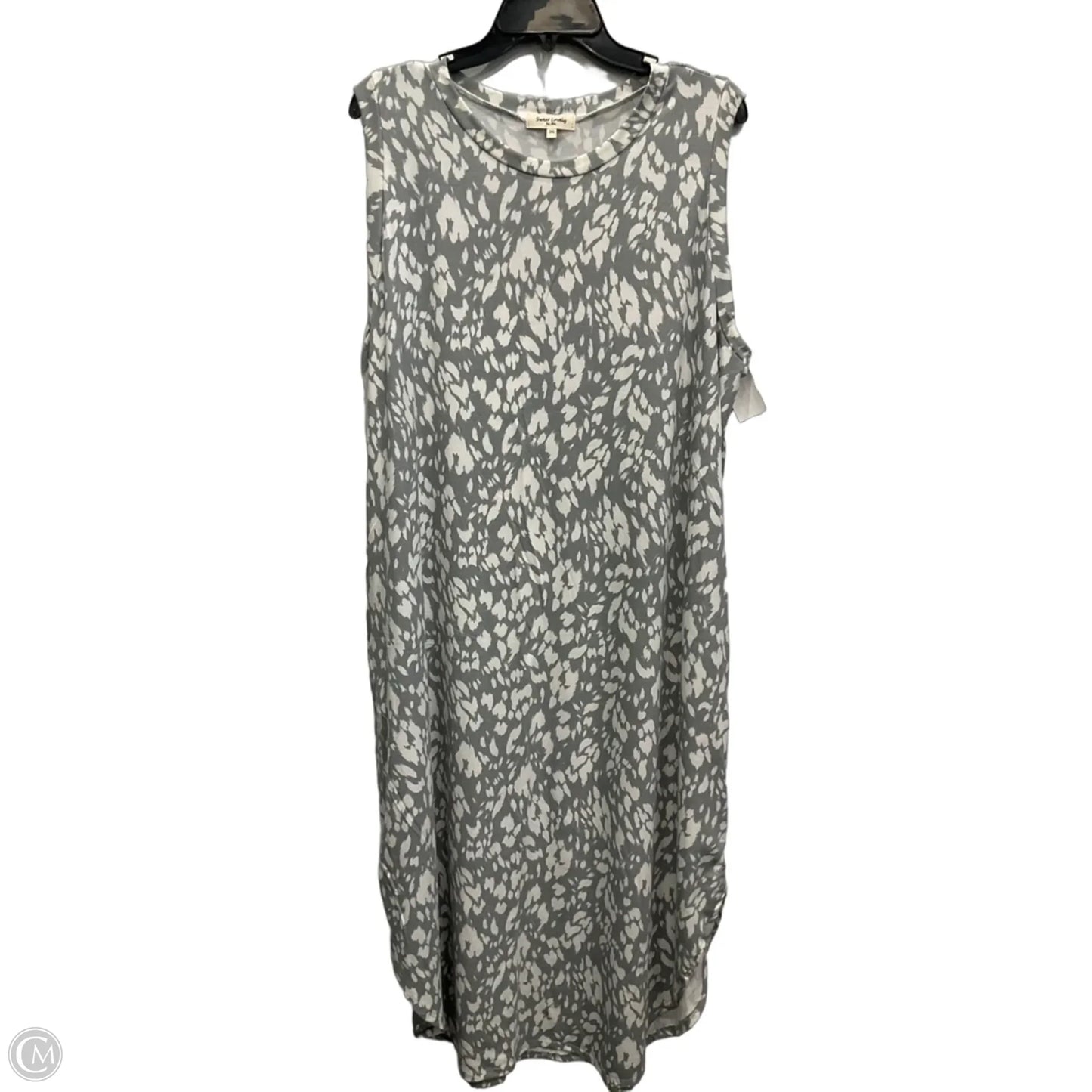 Dress Casual Maxi By Sweet Lovely In Grey & White, Size: 3x