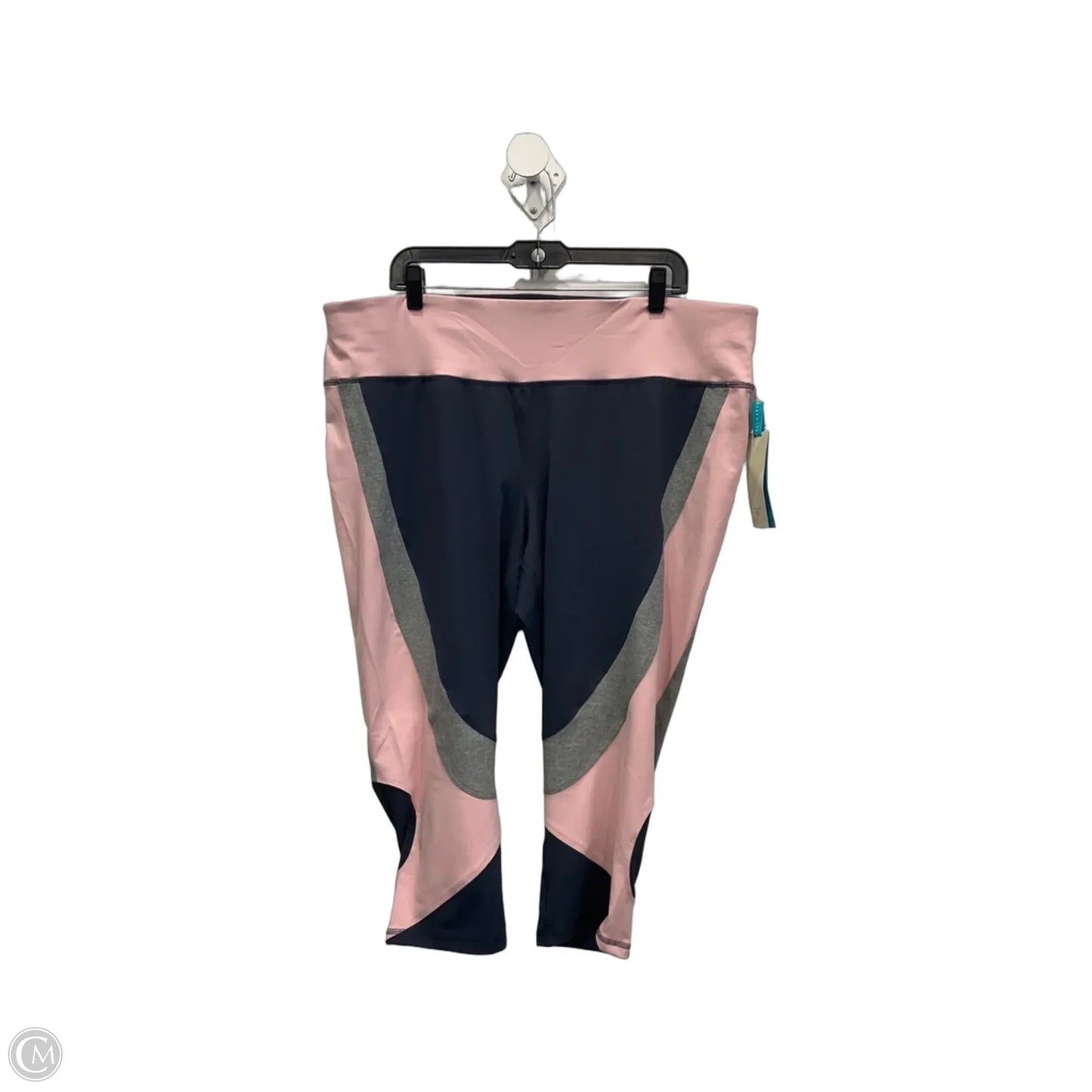 Athletic Capris By Livi Active In Blue & Pink, Size: 3x