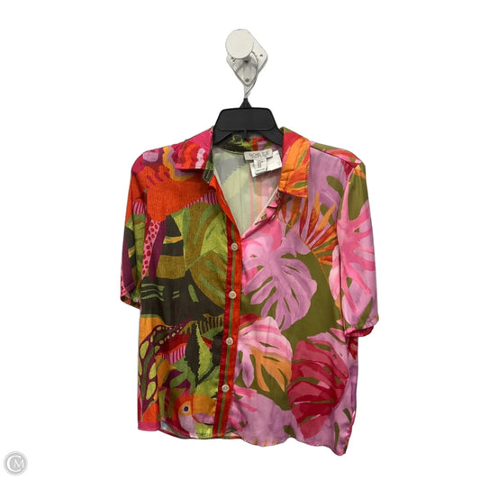 Blouse Short Sleeve By Rachel Zoe In Floral Print, Size: M