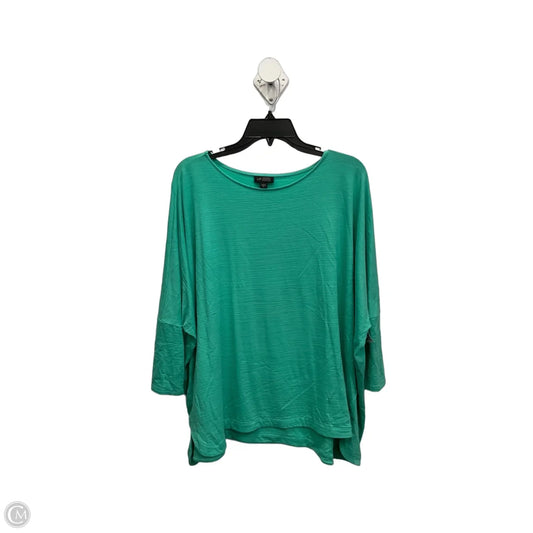 Top 3/4 Sleeve Basic By J. Jill In Green, Size: M