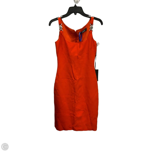 Dress Luxury Designer By Versace In Orange, Size: S