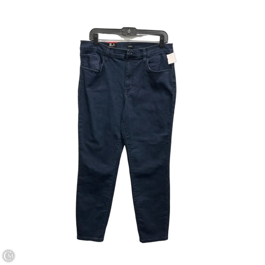 Jeans Skinny By Express In Blue Denim, Size: 14