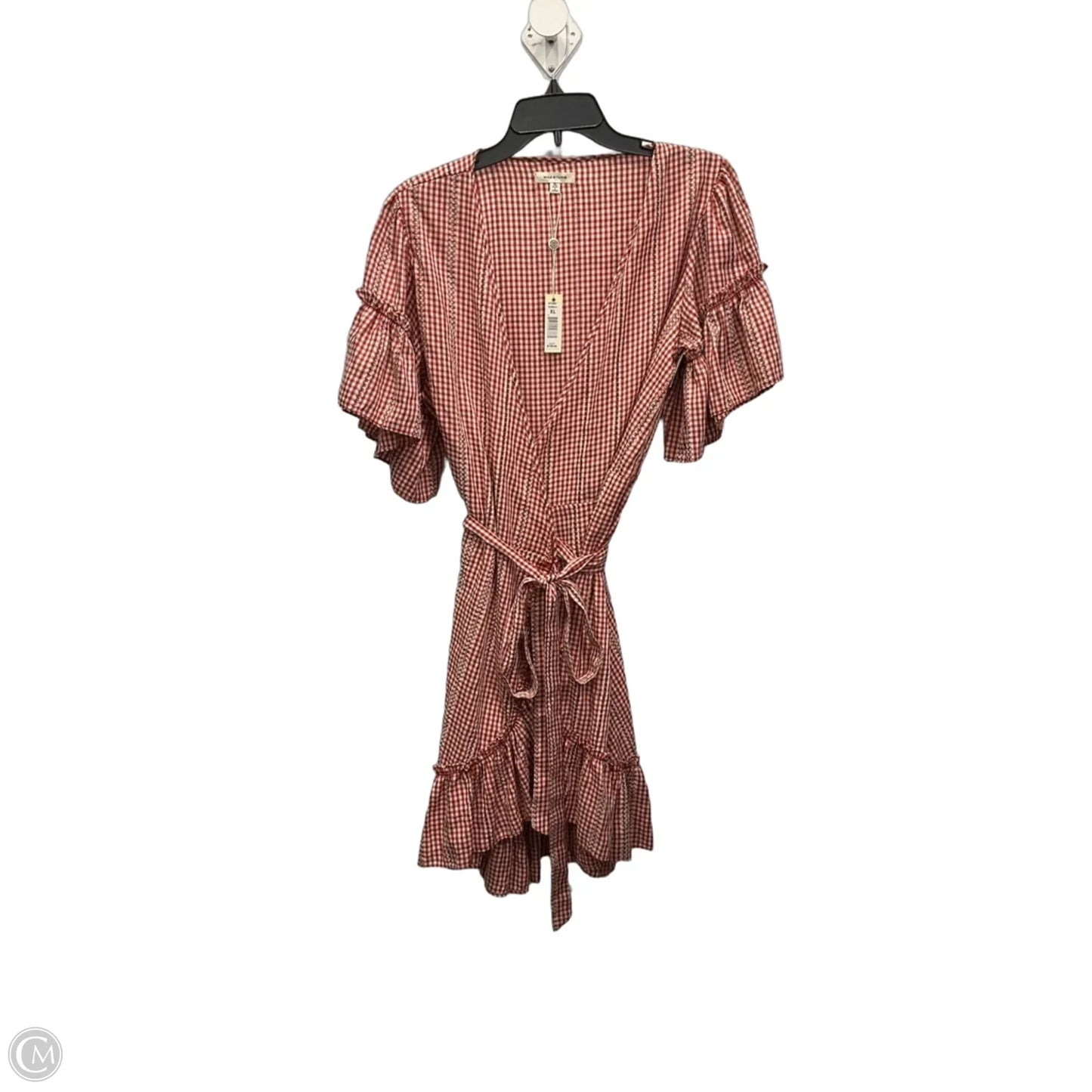 Dress Casual Short By Max Studio In Red & White, Size: Xl