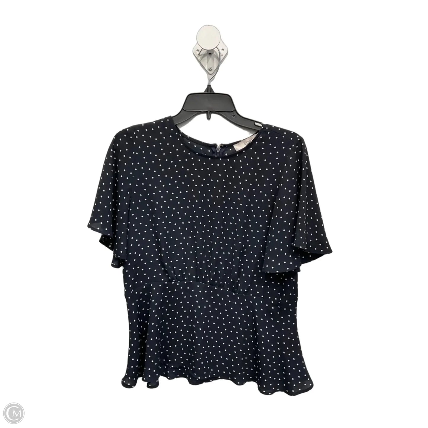 Top Short Sleeve By Loft In Polkadot Pattern, Size: Xs