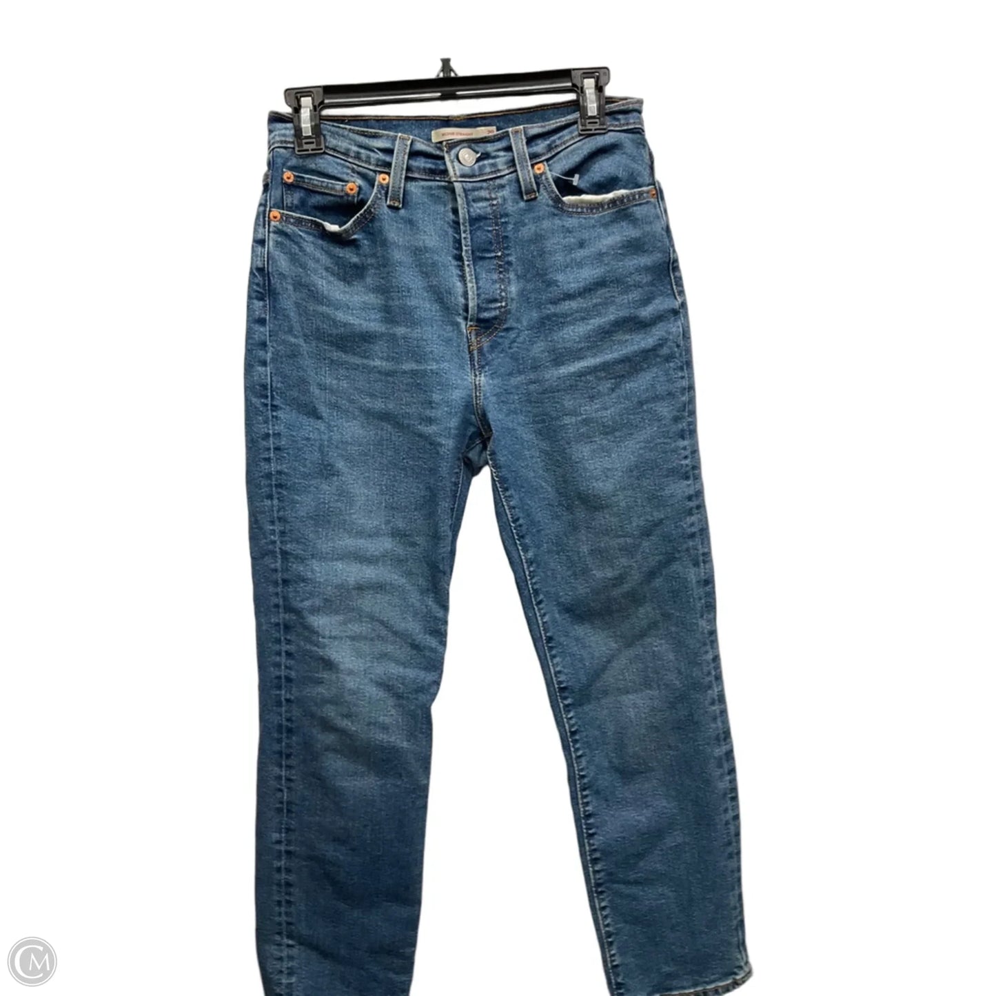 Jeans Straight By Levis In Blue Denim, Size: 8