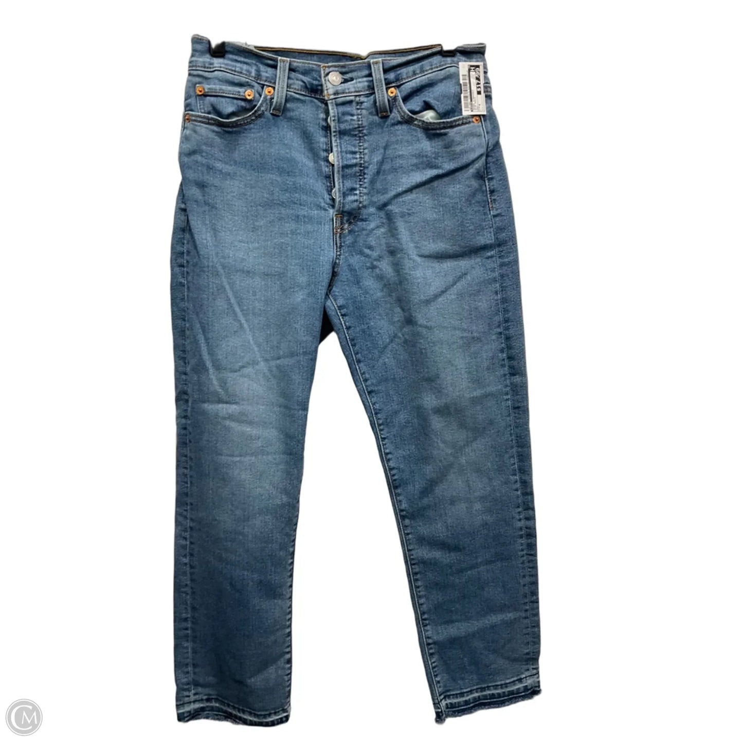 Jeans Straight By Levis In Blue Denim, Size: 8