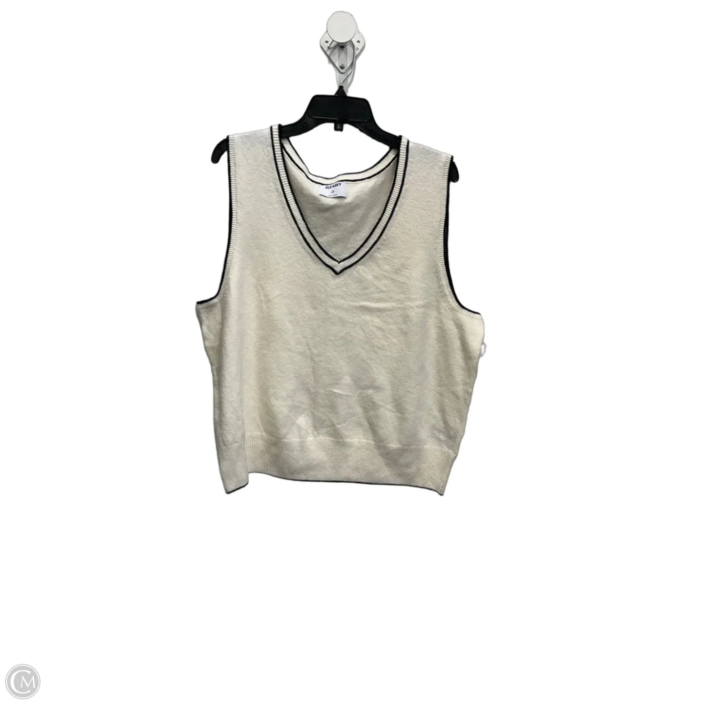 Vest Sweater By Old Navy In Ivory, Size: Xxl