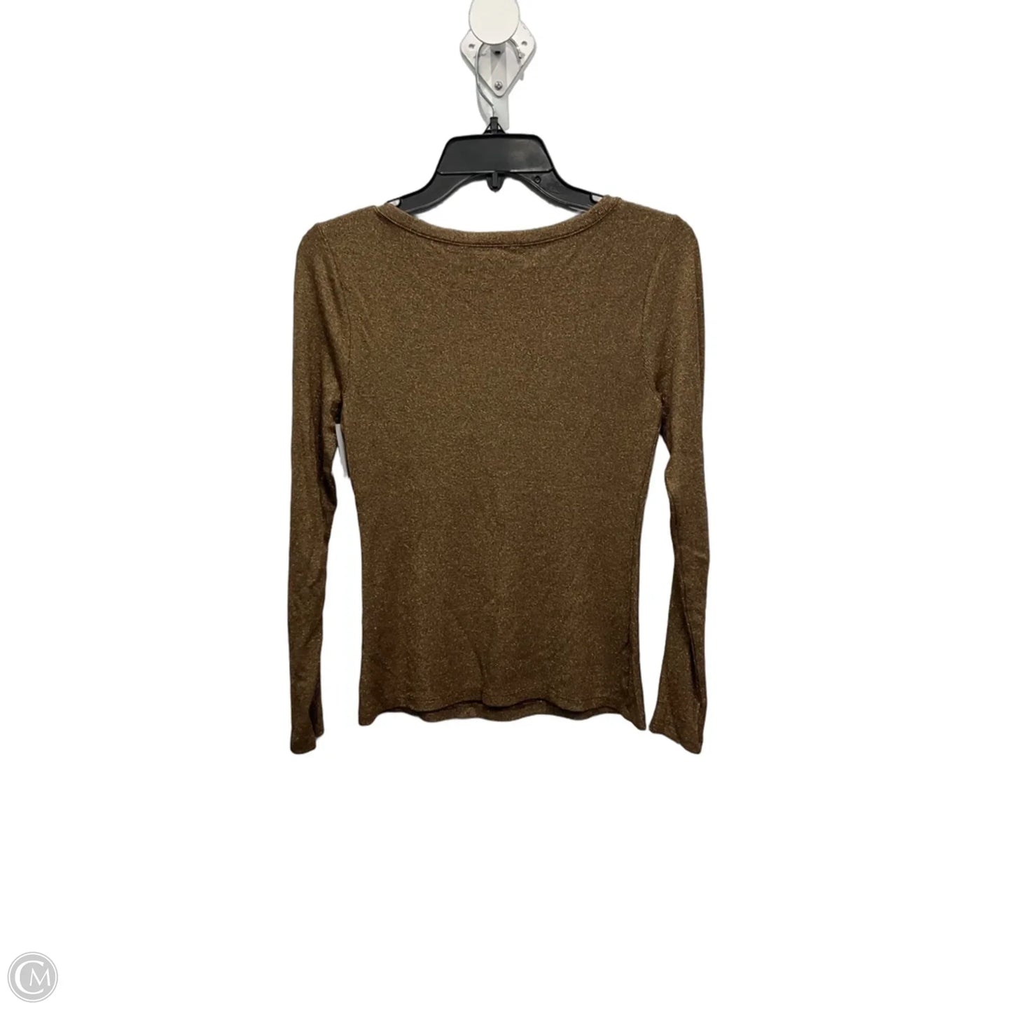 Top Long Sleeve By White House Black Market In Bronze, Size: S