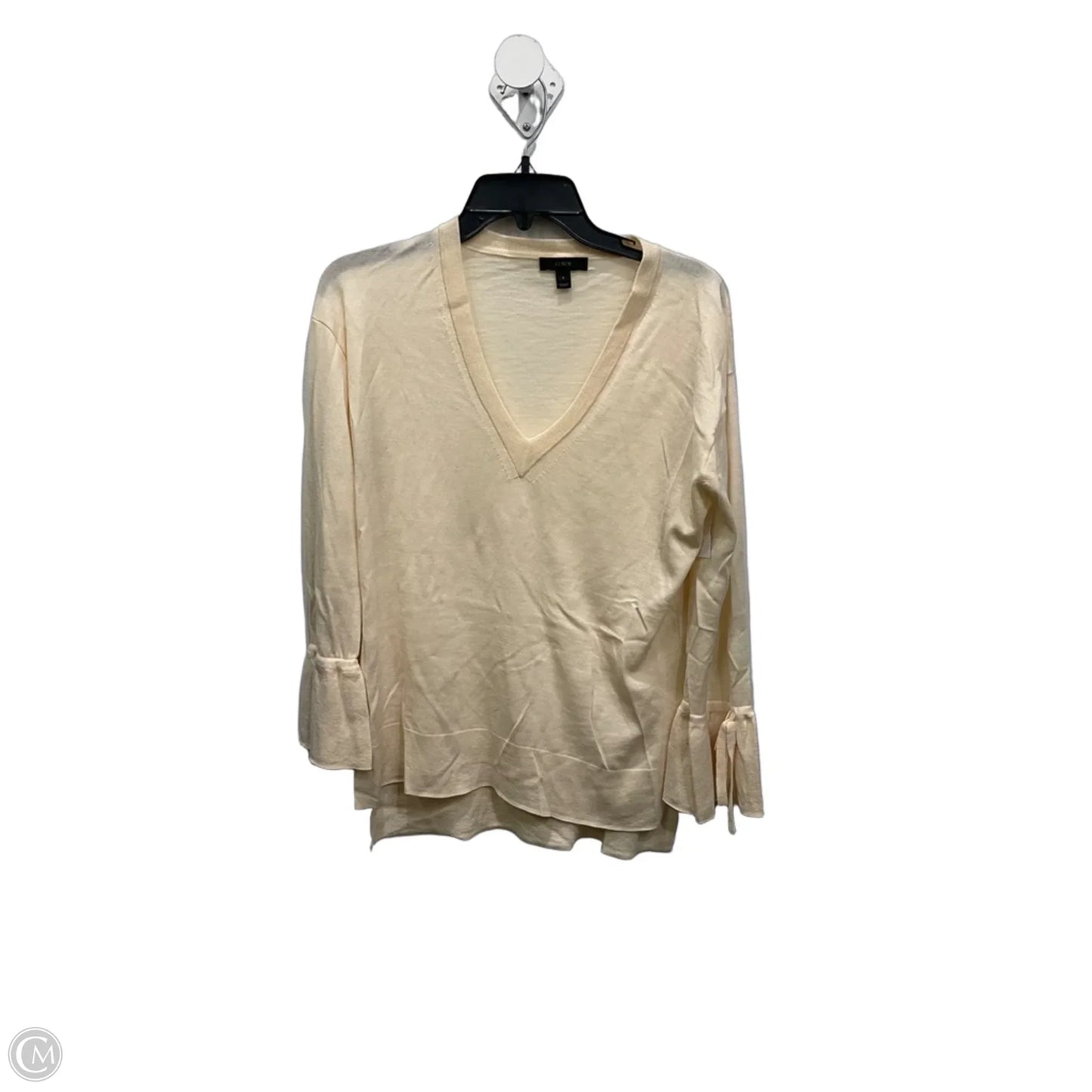 Top Long Sleeve By J. Crew In Cream, Size: S