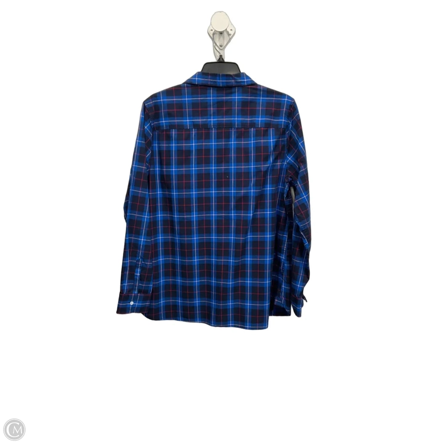 Blouse Long Sleeve By Gap In Blue, Size: L
