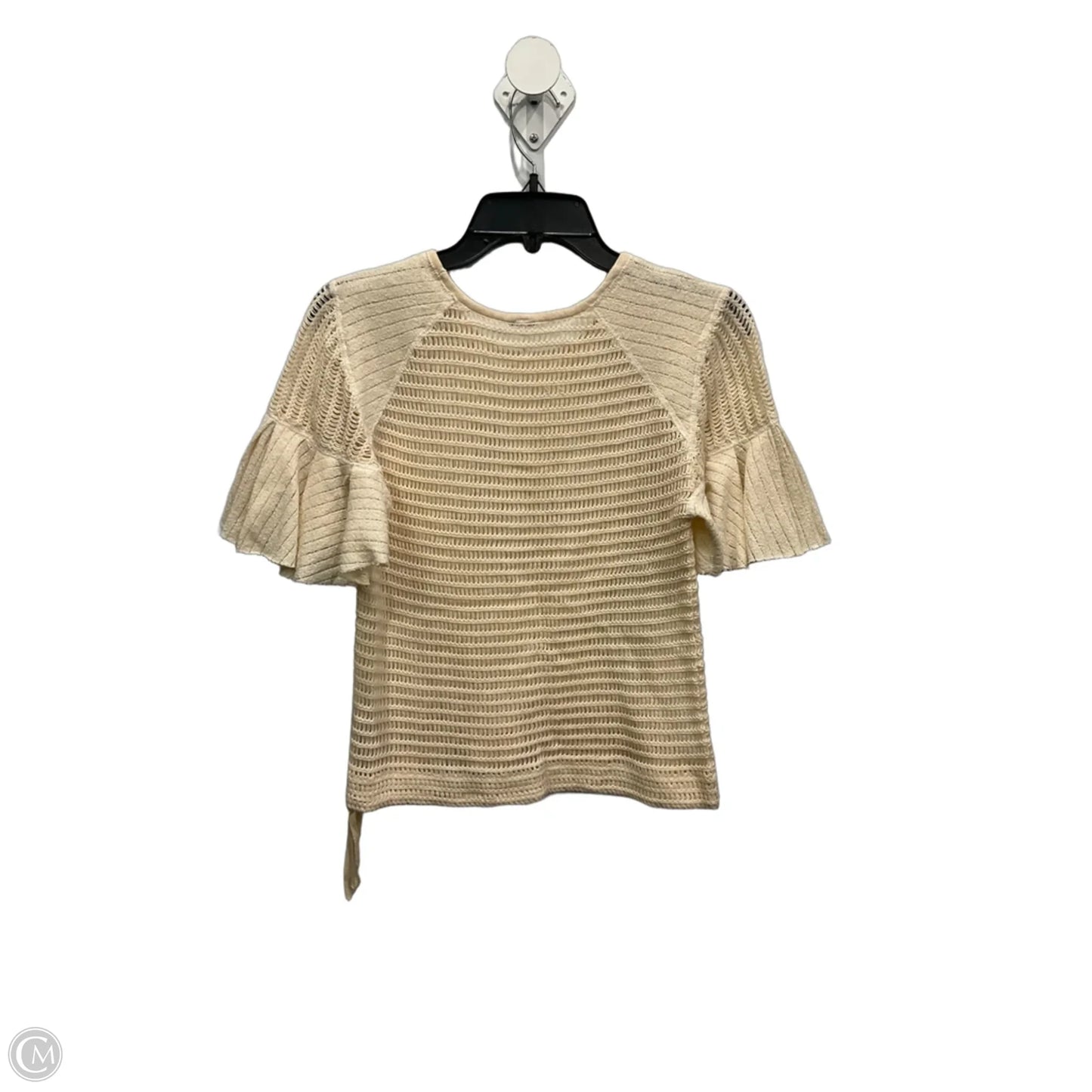Top Short Sleeve By Free People In Cream, Size: Xs