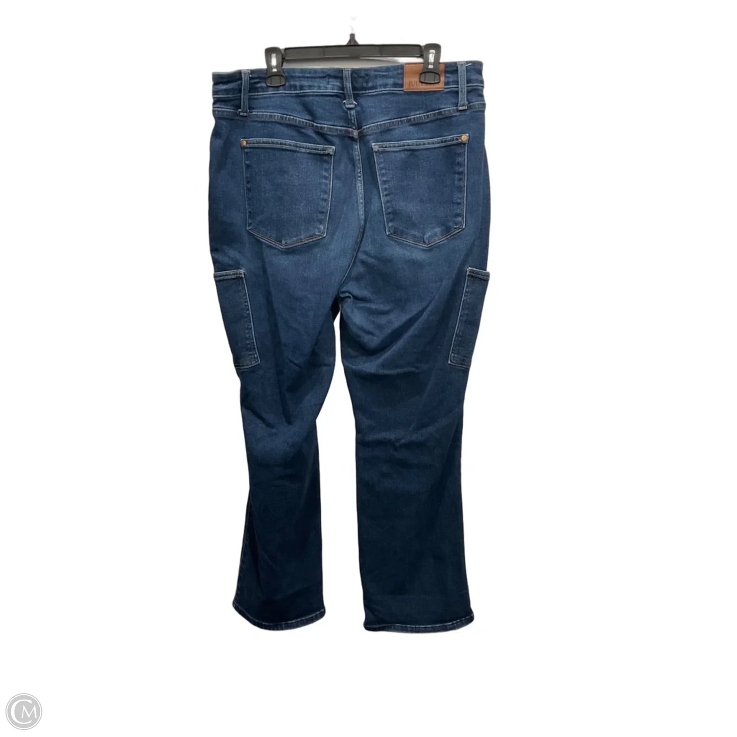 Jeans Flared By Judy Blue In Blue Denim, Size: 18