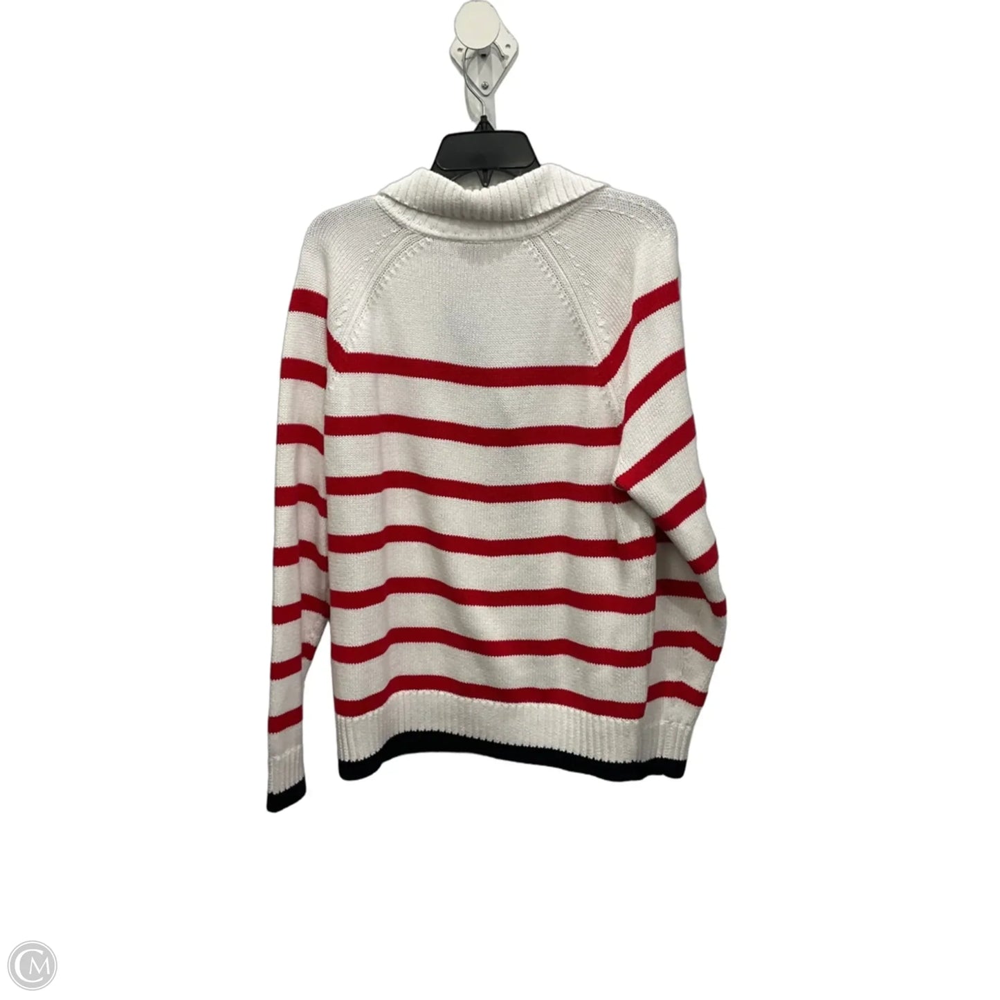 Cardigan By Talbots In Blue & Red & White, Size: Xl