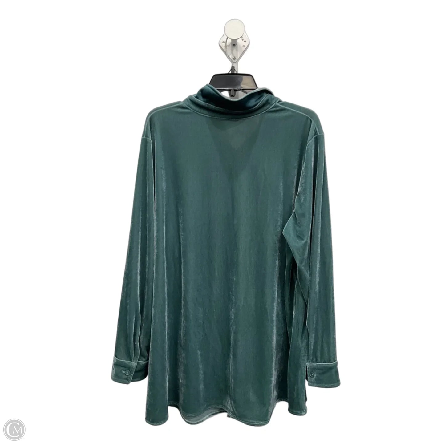 Blouse Long Sleeve By Soft Surroundings In Green, Size: 2x