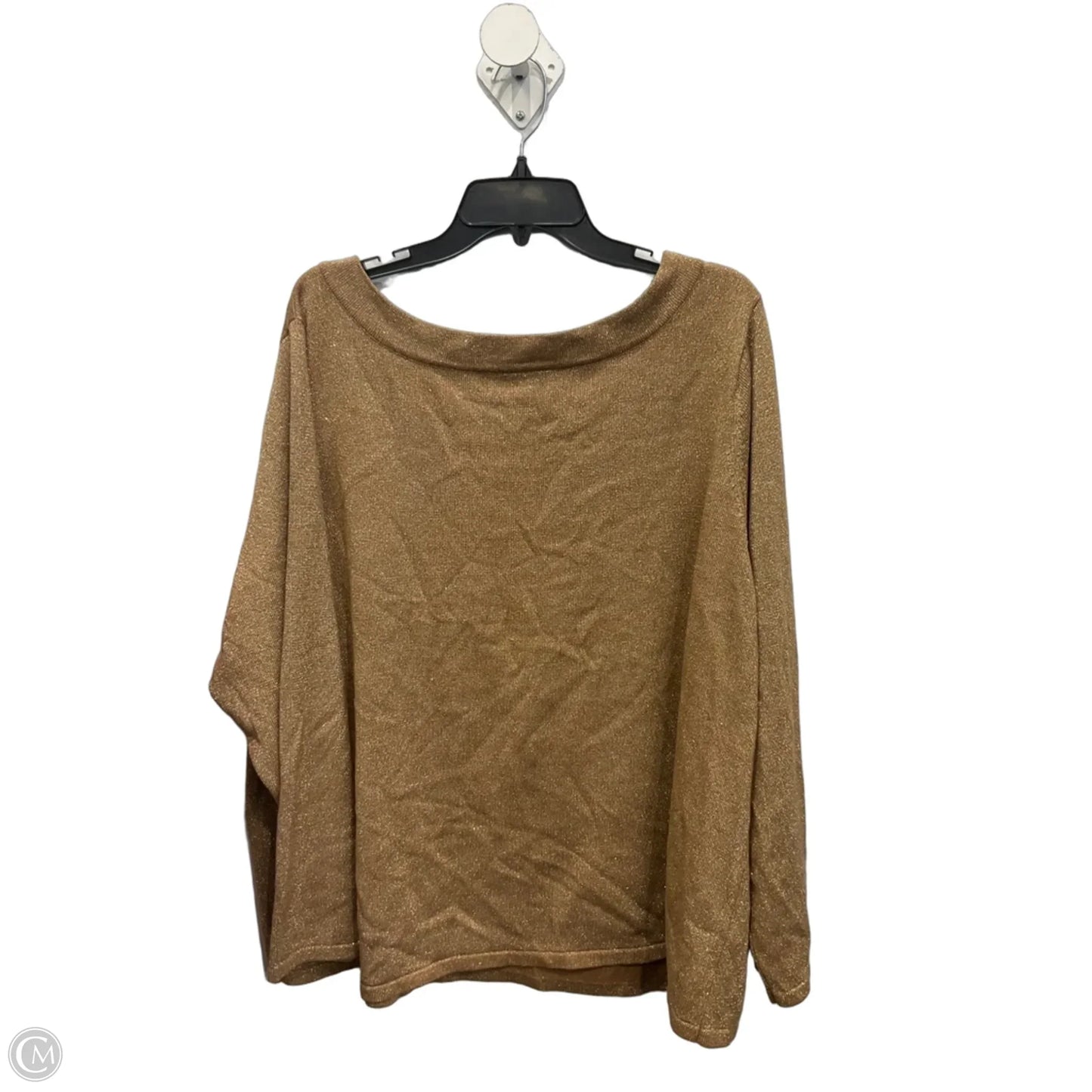 Top Long Sleeve By Lane Bryant In Gold, Size: 4x