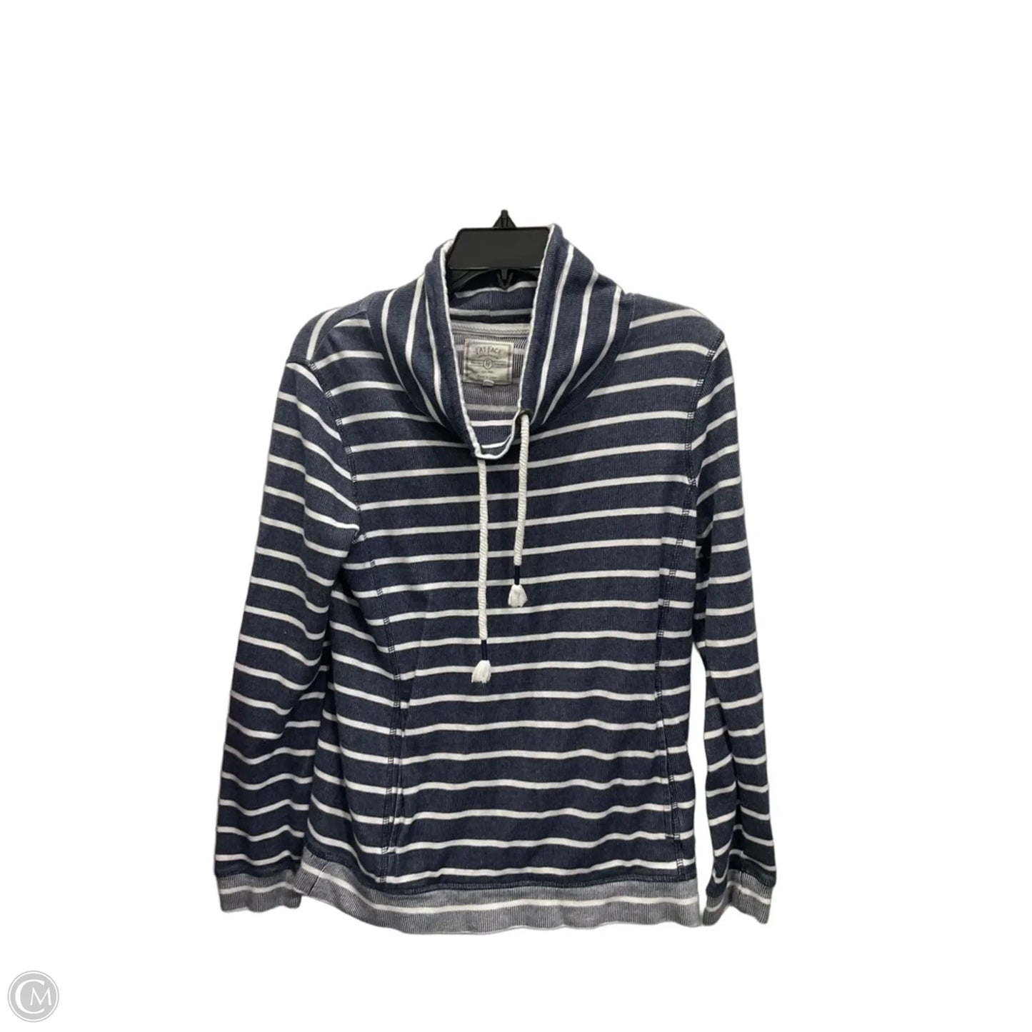 Top Long Sleeve By Fatface In Blue & White, Size: S