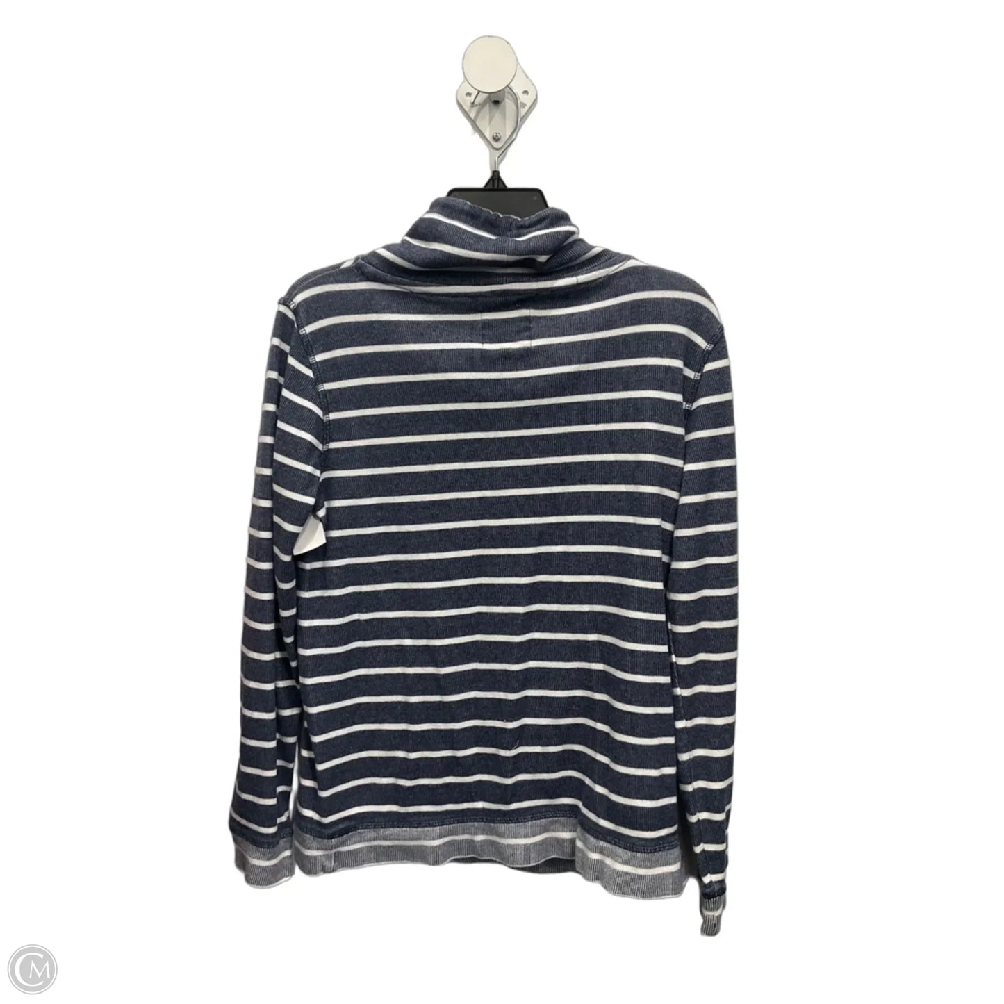 Top Long Sleeve By Fatface In Blue & White, Size: S